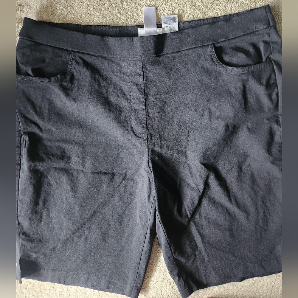 Alfred Dunner Black Casual Shorts Size 20W